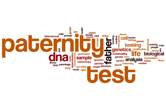 Paternity test word cloud concept